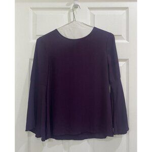 3/$15 SALE - TACERA Women’s Tunic Sz P/S Purple Bell Sleeved Top